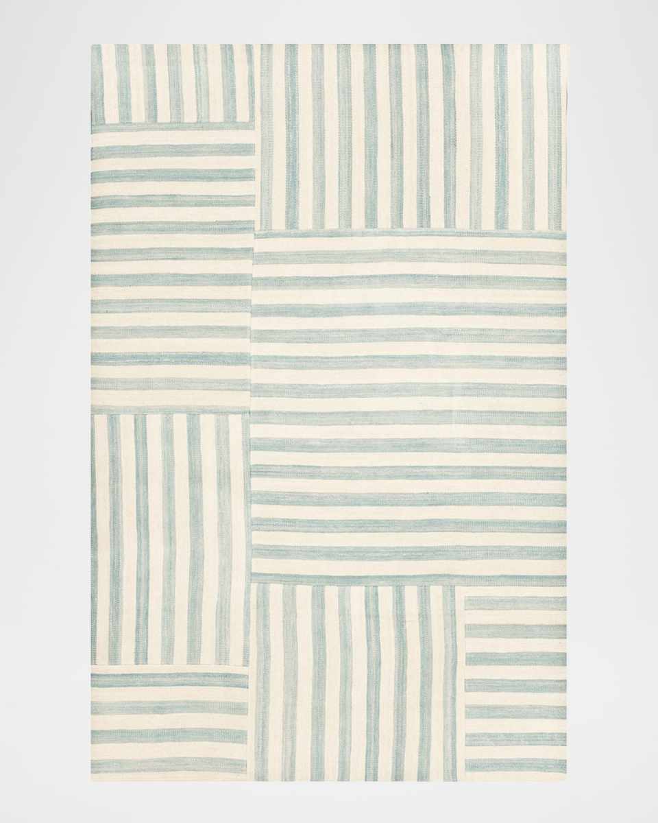 Celeste Stripe Patch Hand-Woven Rug, 6' x 9'